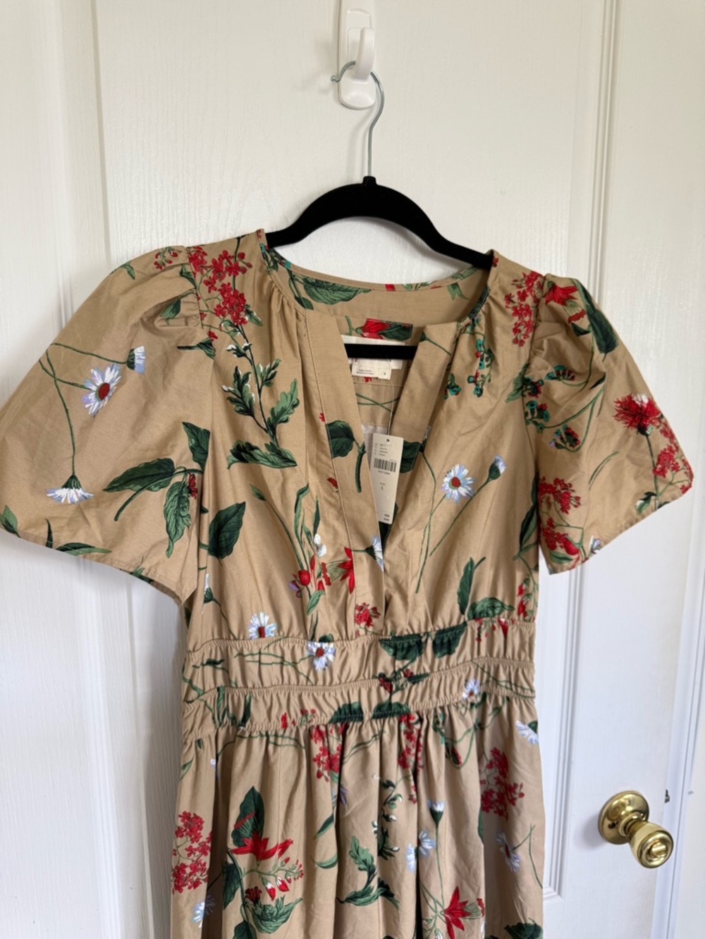 Anthropologie NEW Somerset Maxi Dress in Khaki Floral - Picture 4 of 7